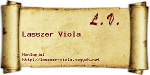 Lasszer Viola névjegykártya
